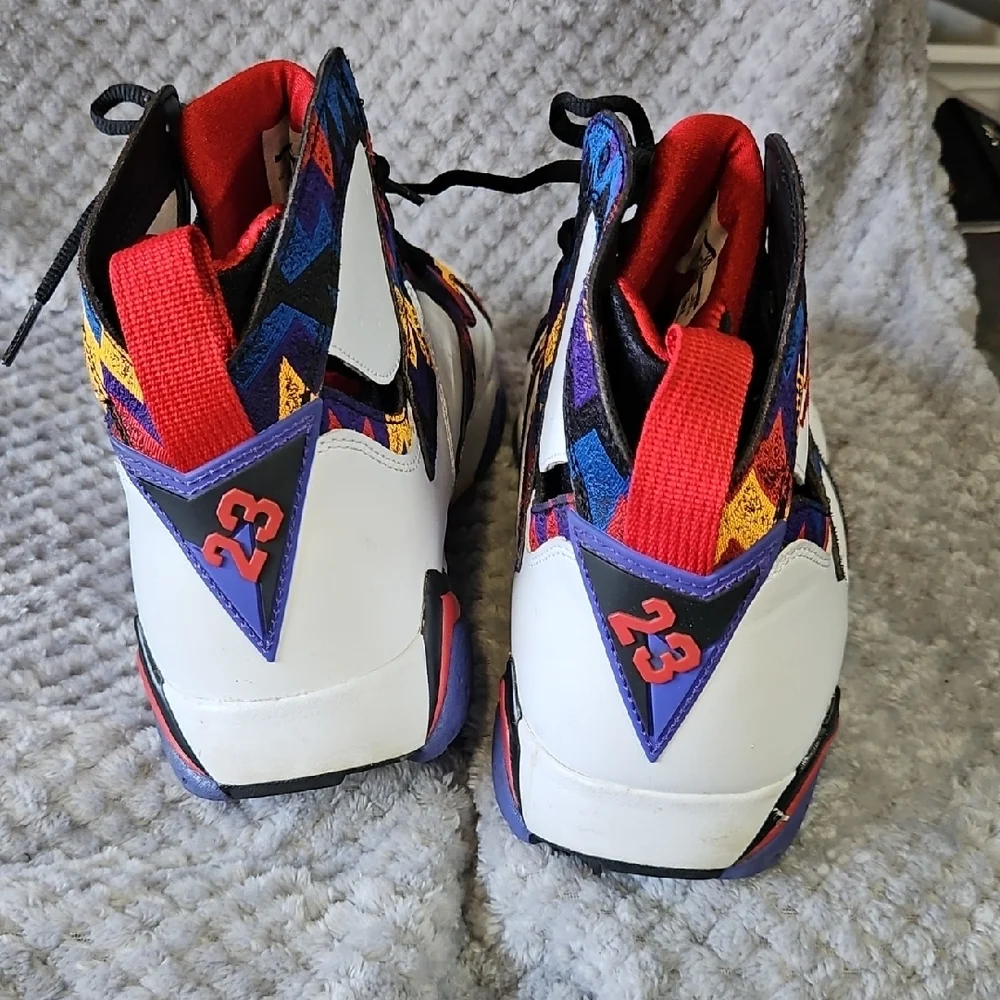 Jordan Red and Black High-Top Sneakers - Picture 5 of 8